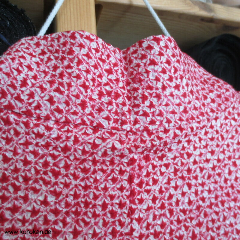 Full Shibori Haori mit Urushi Elementen Blüten auf Seidendamast