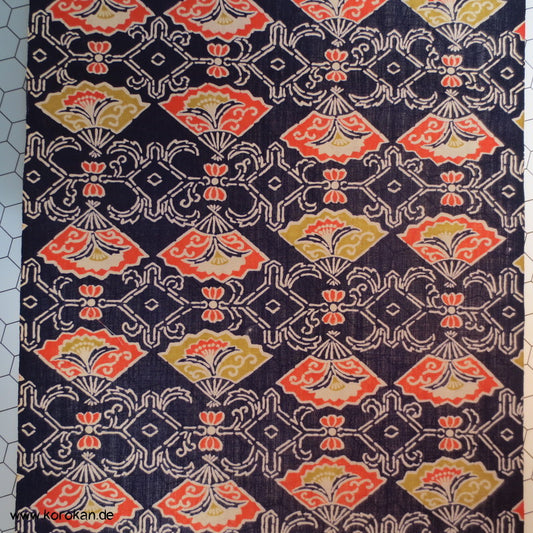 Fächerdruck bunt Kimono Wolle