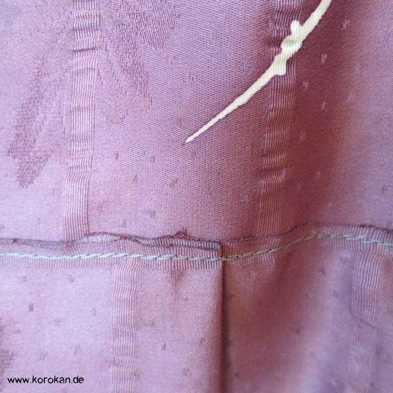 mauve Seiden Flechtband Seersucker Stufenrock, Gummizug