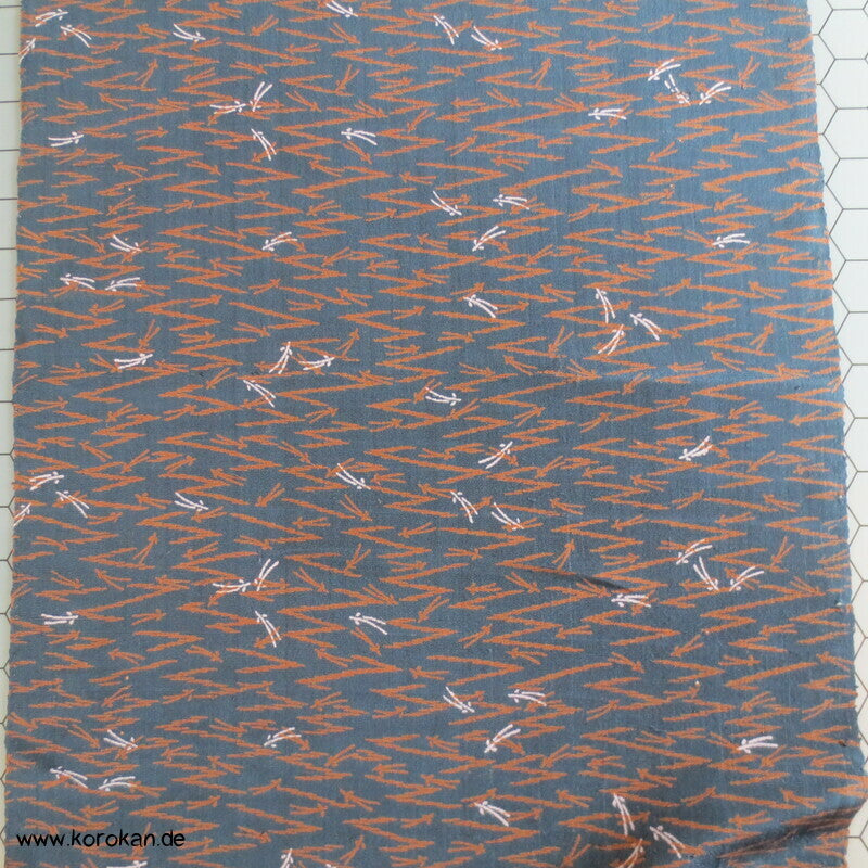 Kiefernnadeln Druck Tsumugi Kimono Seide