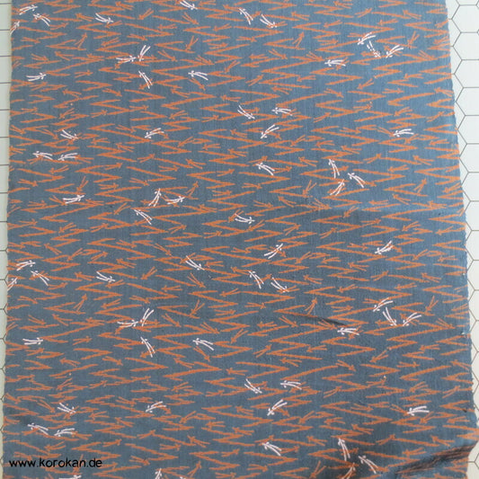 Kiefernnadeln Druck Tsumugi Kimono Seide