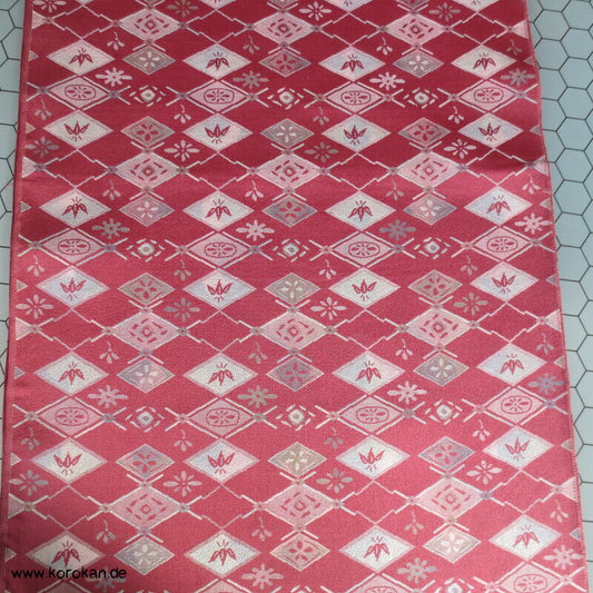 Diamantrauten, Bambus, Blüten Kimono Seiden Jacquard