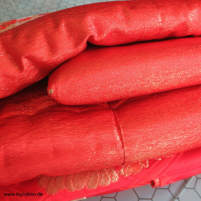 rot - goldene Brokat Rondelle Uchikake - Hochzeitsmantel