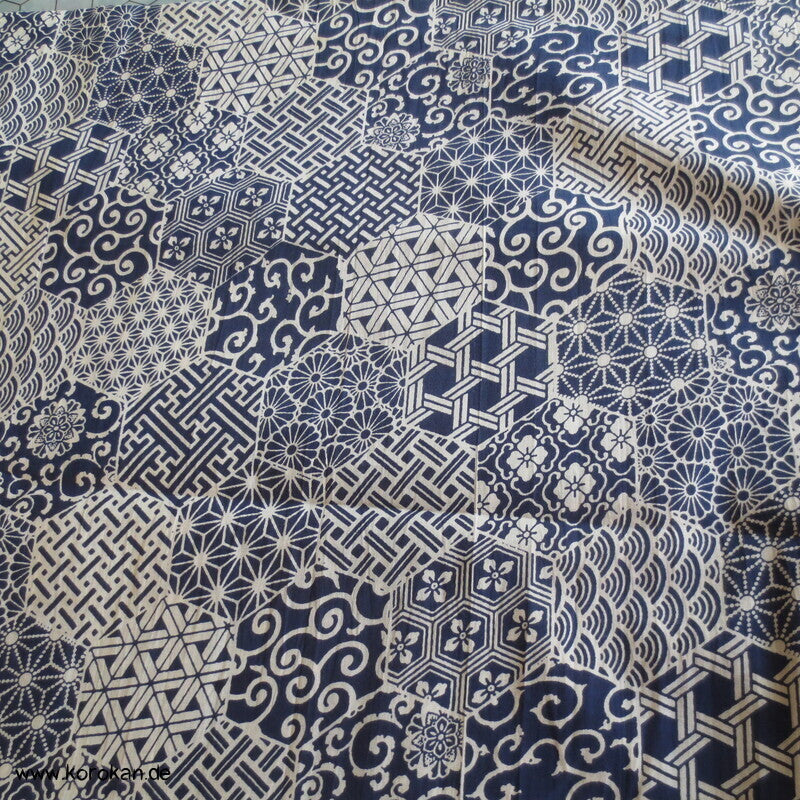 feinster Baumwollbatist Japan Kikko Musterpatchwork