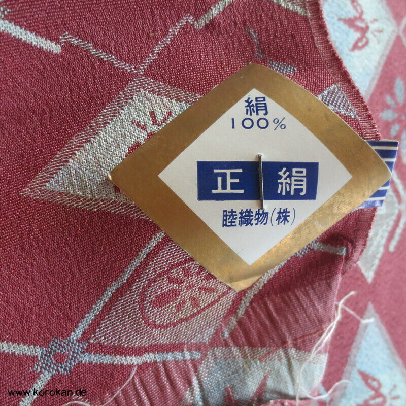 Diamantrauten, Bambus, Blüten Kimono Seiden Jacquard