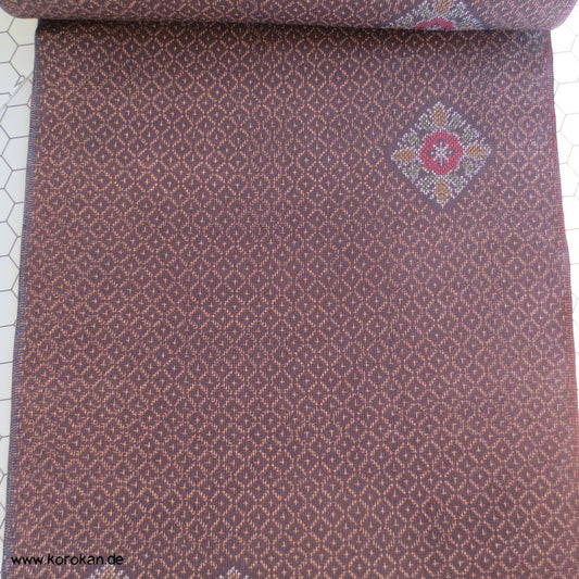 Rauten Kasuri Tsumugi Kimono Crepe Seide