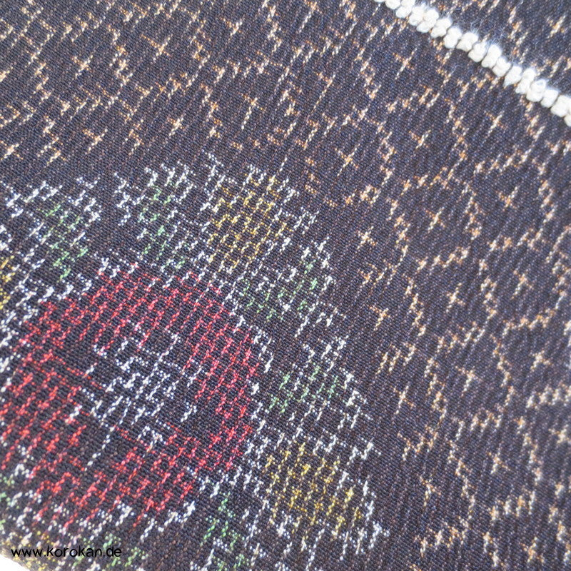Rauten Kasuri Tsumugi Kimono Crepe Seide