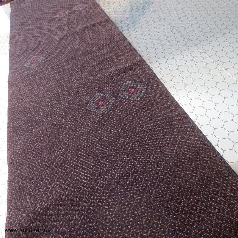 Rauten Kasuri Tsumugi Kimono Crepe Seide