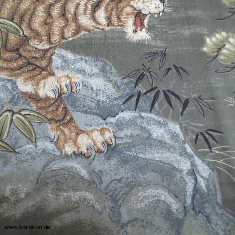maunzende junge Tiger Juban Unterkimono Wollmuslin
