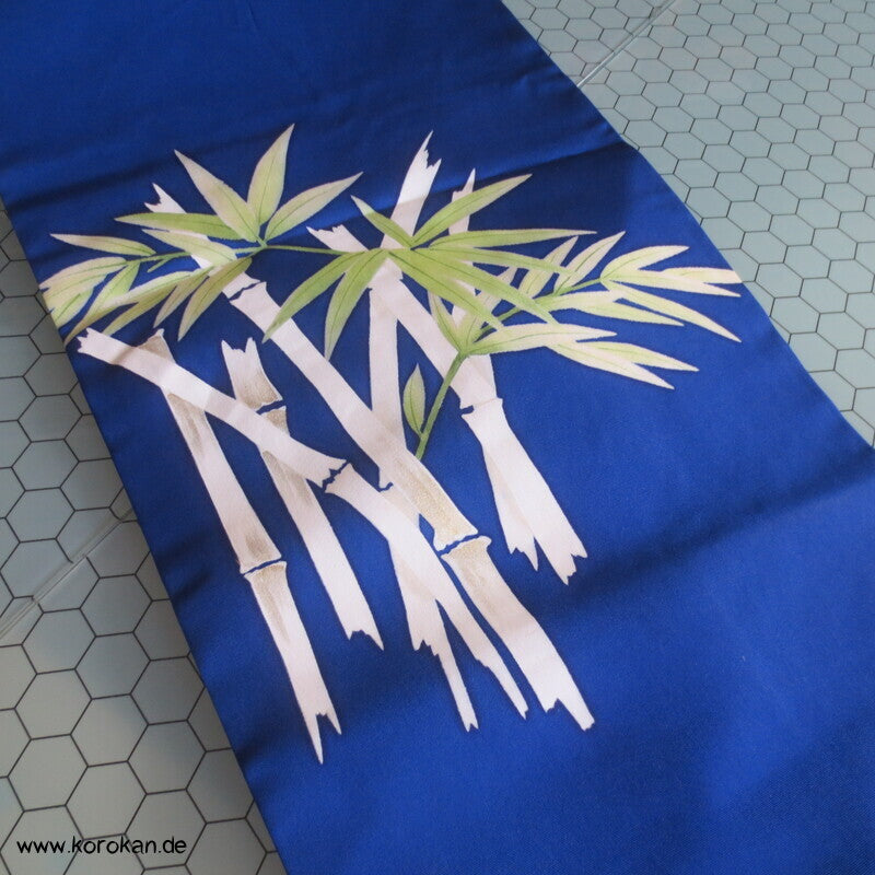 Nagoya Obi Kimono Gürtel Seidenrips bemalt mit Bambus