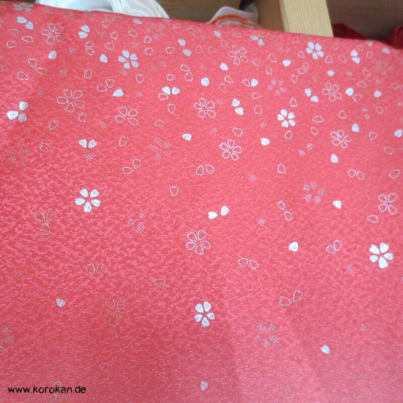 japanischer Ko - Furisode  Kimono - Morgenröte mit Sakura Blüten