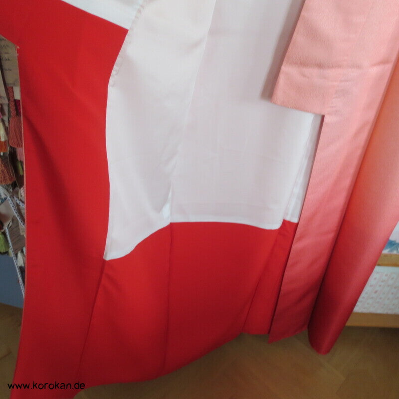 japanischer Ko - Furisode  Kimono - Morgenröte mit Sakura Blüten