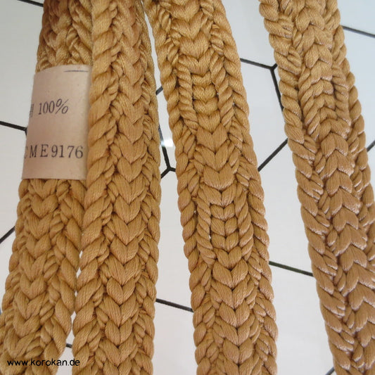sandbeige, Obijime, geflochten, neu mit Etiketten