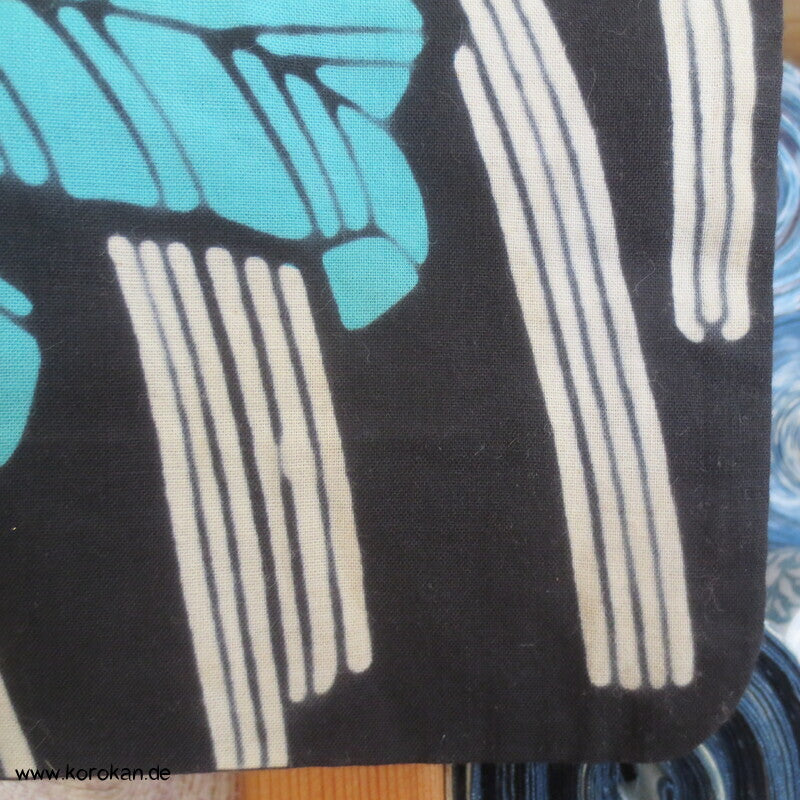 türkise Iris Yukata Baumwoll Kimono
