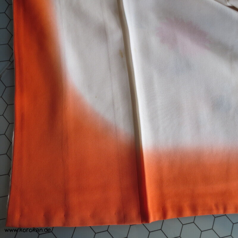 Wolken und 4 Jahreszeiten Rinzu Seiden Damast Furisode