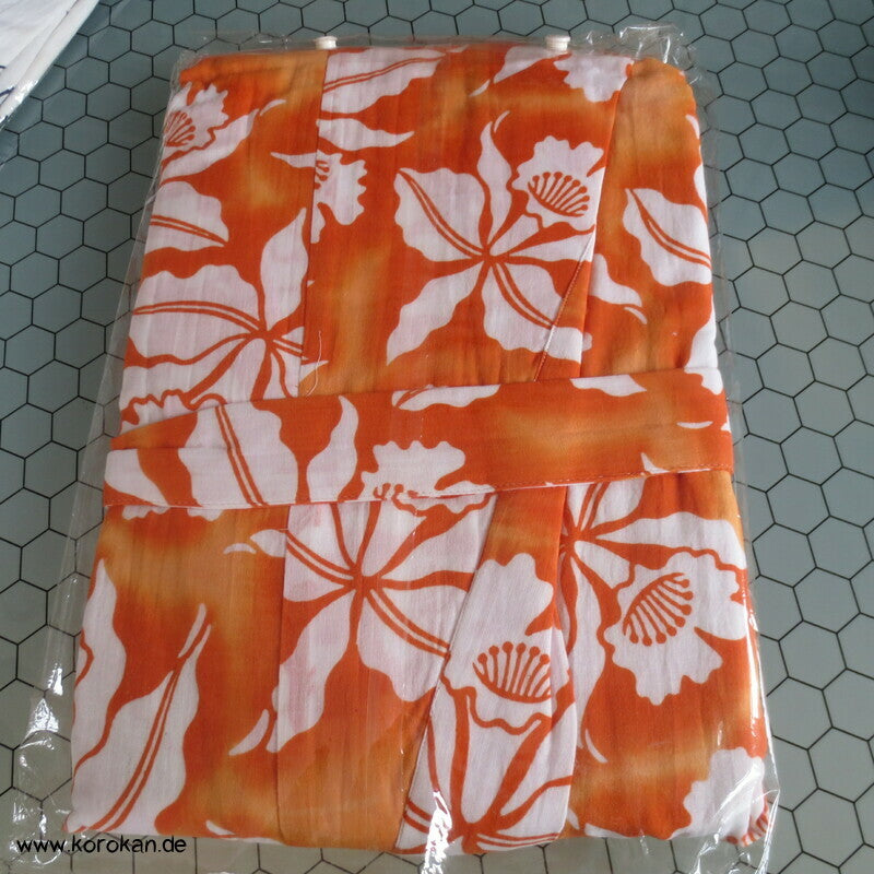 Panema orange Orchideen Nemaki - Japan Schlaf Kimono
