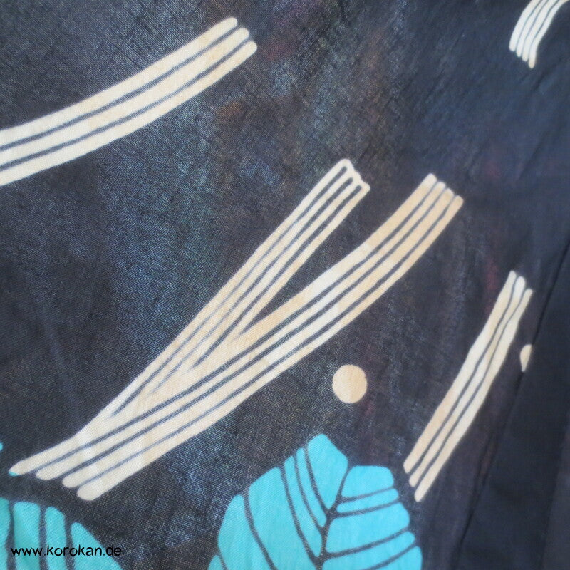 türkise Iris Yukata Baumwoll Kimono