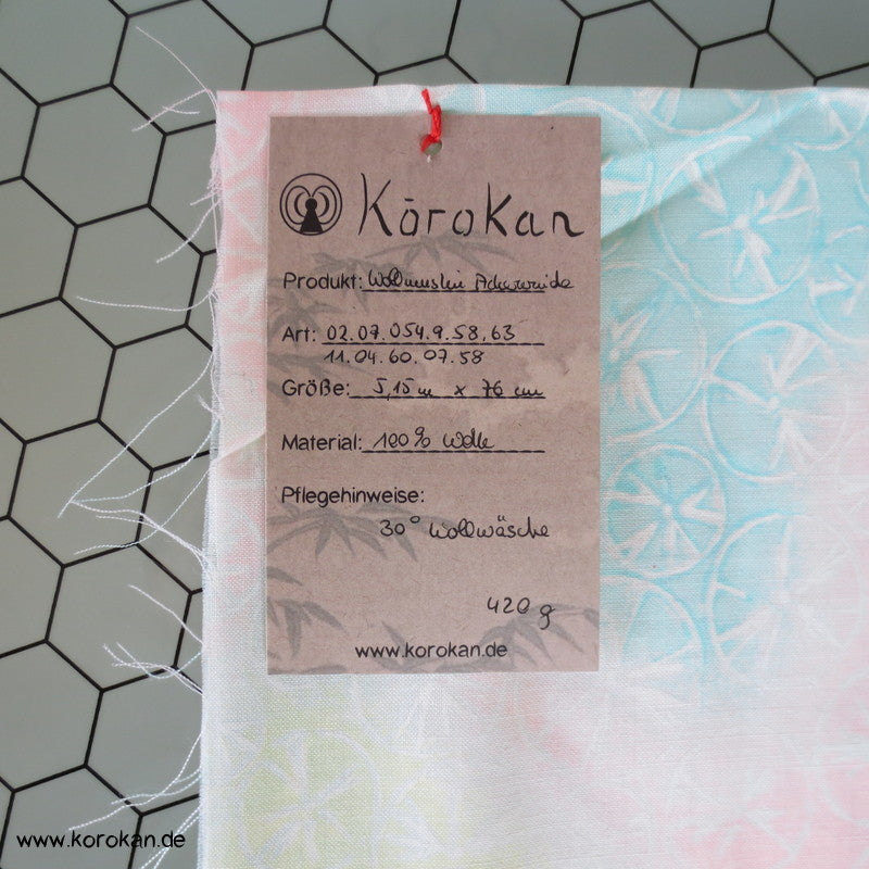 Ackerwinde Juban Kimono Wollmusselin Rest