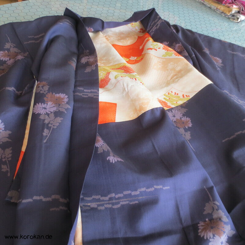 Mitternachts Chrysanthemensträuße Haori