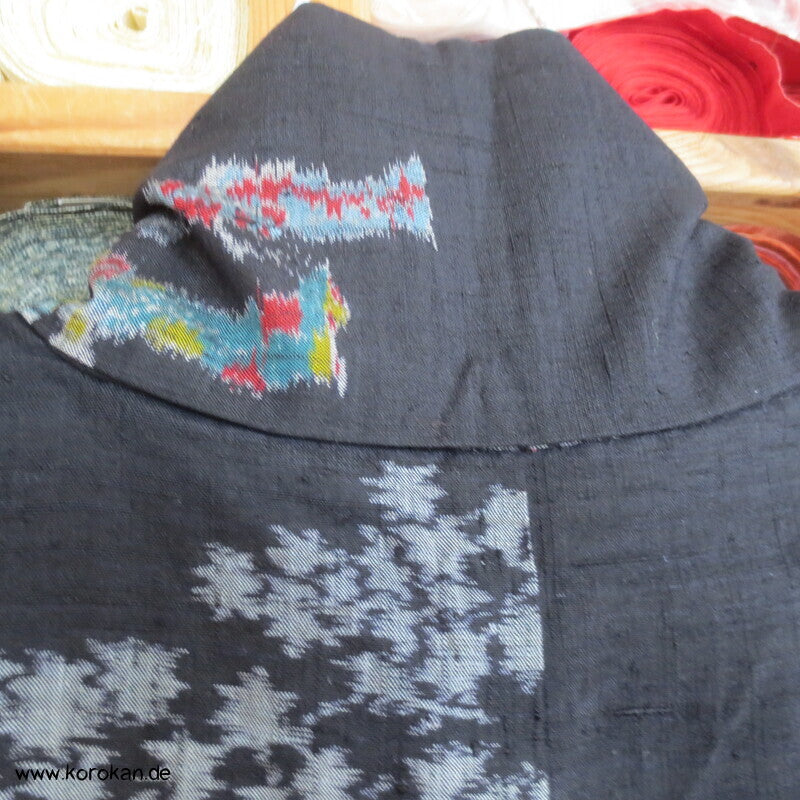 Kasuri Japanerinnen Tsumugi Seiden Kimono