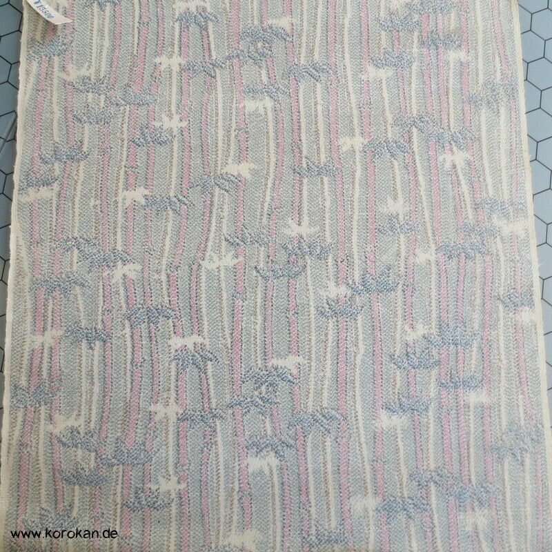 Bambusstreifen Kasuri Wolle/ Seide Tsumugi Kimonomaterial