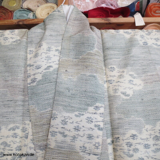 Wolken Kasuri Tsumugi Seiden Kimono