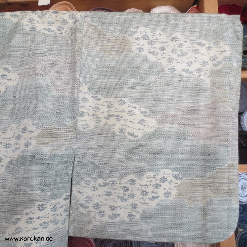 Wolken Kasuri Tsumugi Seiden Kimono