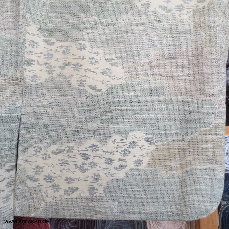 Wolken Kasuri Tsumugi Seiden Kimono