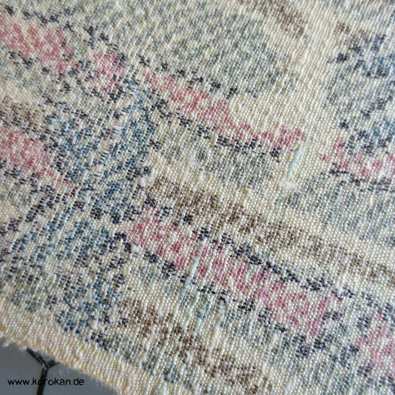 Bambusstreifen Kasuri Wolle/ Seide Tsumugi Kimonomaterial