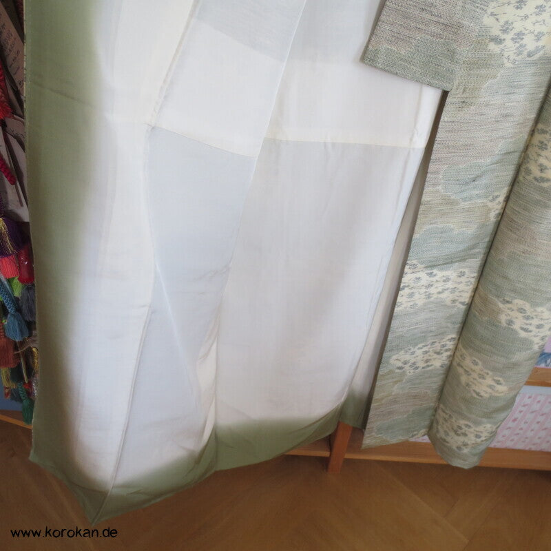 Wolken Kasuri Tsumugi Seiden Kimono