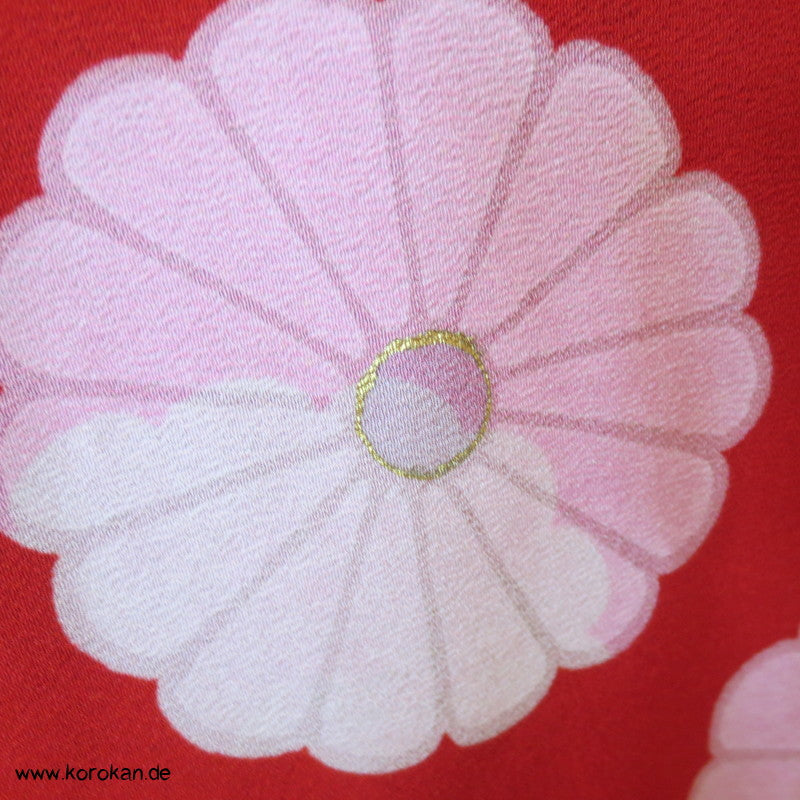 roter Baumwollnetzjersey, Kimono Stoff Einsätze T - Shirt