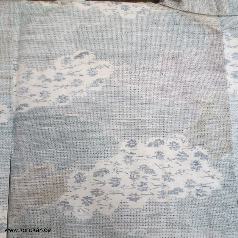 Wolken Kasuri Tsumugi Seiden Kimono