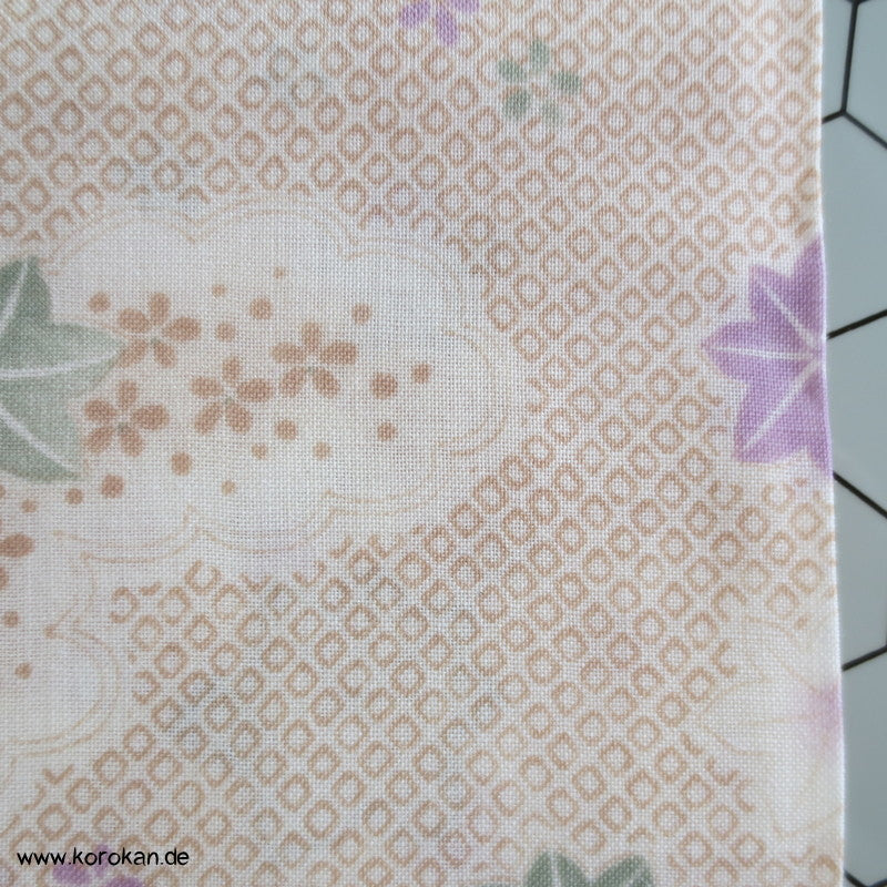 Ahornblättern Juban Kimono Wollmusselin