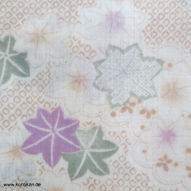 Ahornblättern Juban Kimono Wollmusselin