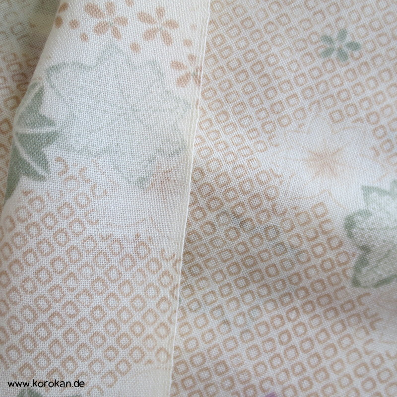 Ahornblättern Juban Kimono Wollmusselin