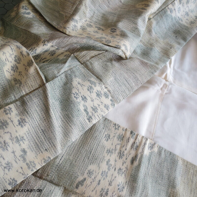 Wolken Kasuri Tsumugi Seiden Kimono