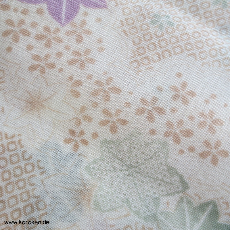 Ahornblättern Juban Kimono Wollmusselin