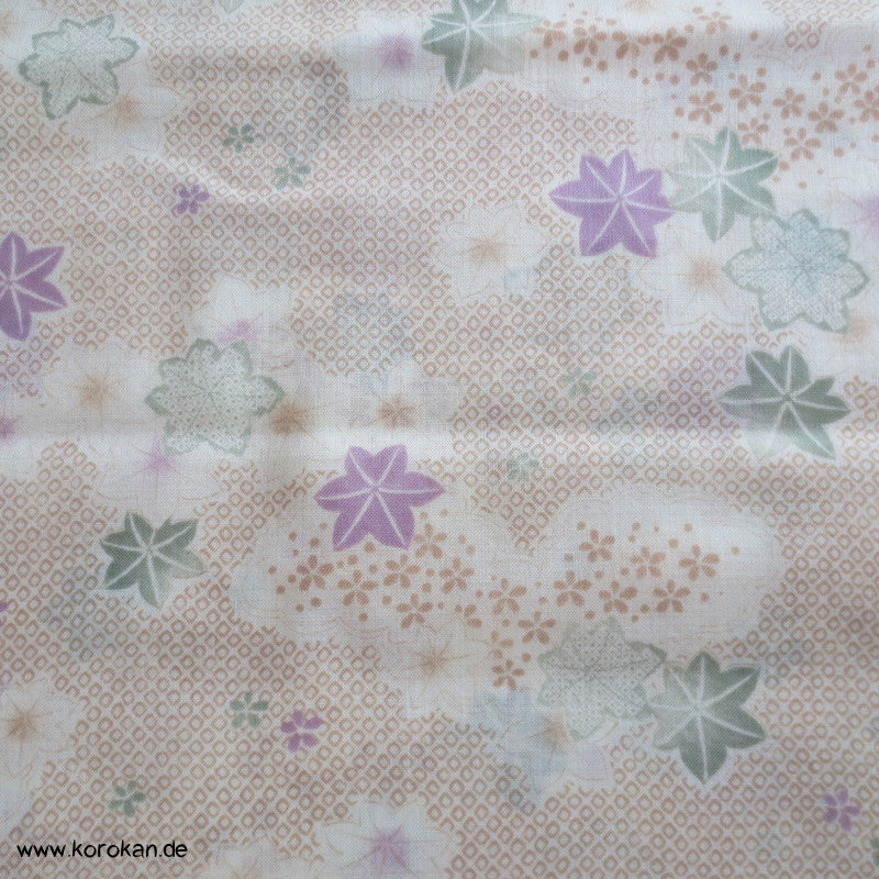 Ahornblättern Juban Kimono Wollmusselin