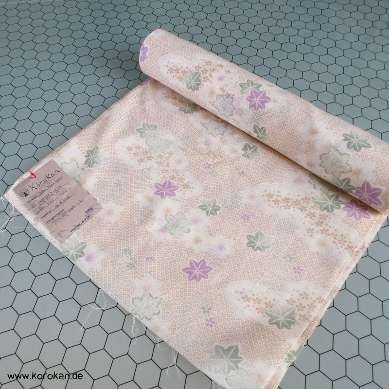 Ahornblättern Juban Kimono Wollmusselin