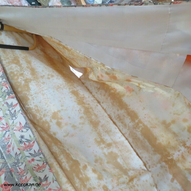 Bambusdickicht Seidensatin Homongi Kimono