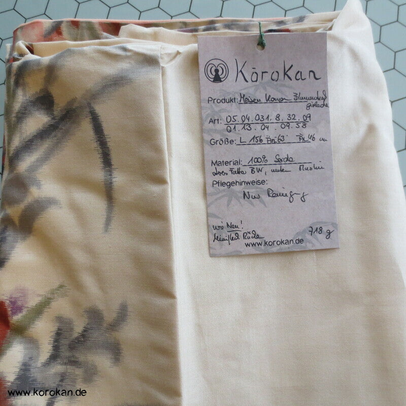 Japan Art Deco Blumengirlanden Meisen Seiden Kimono