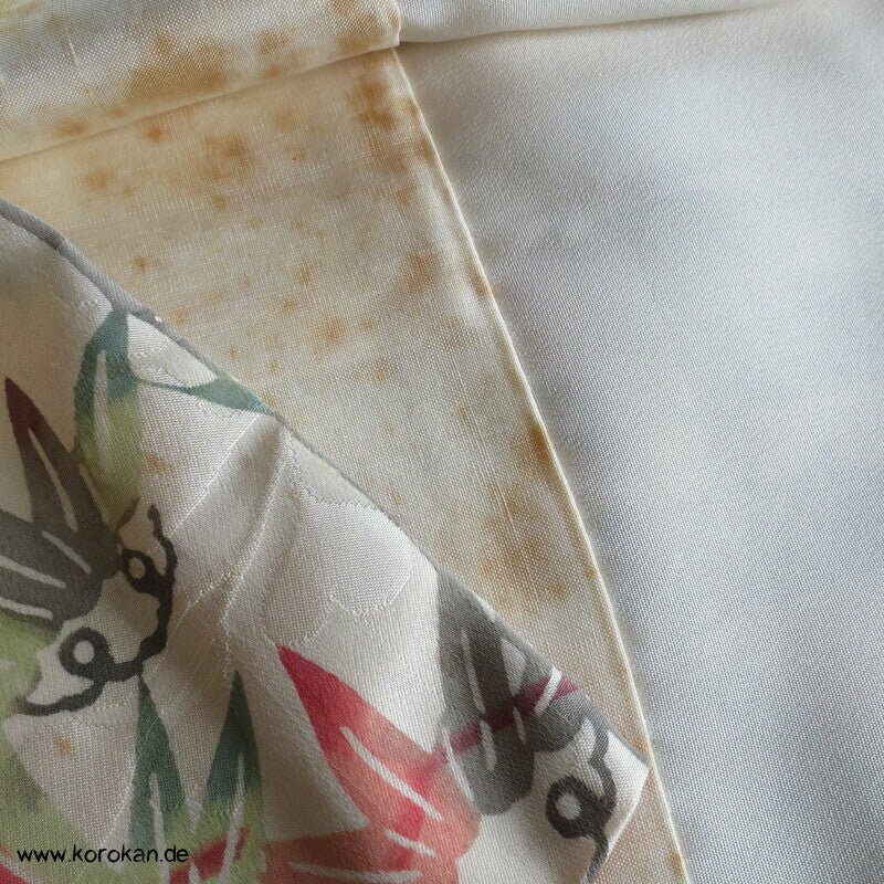 Bambusdickicht Seidensatin Homongi Kimono