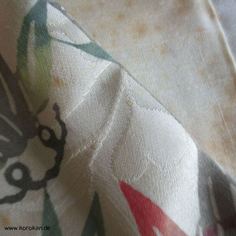 Bambusdickicht Seidensatin Homongi Kimono