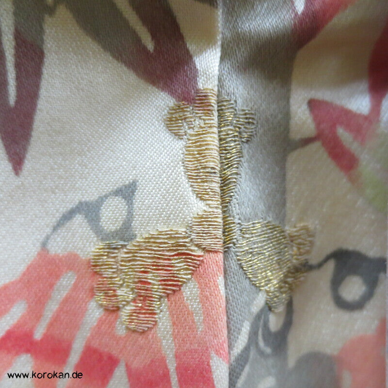 Bambusdickicht Seidensatin Homongi Kimono