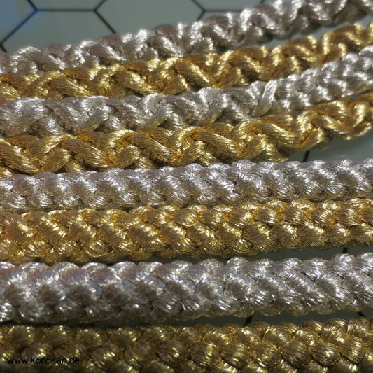 gold silberne Kordel Obijime, Seide