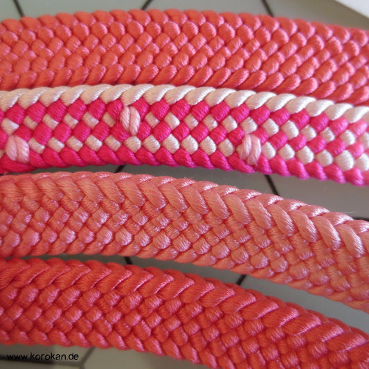 lachs - pink Koi Obijime, geflochten