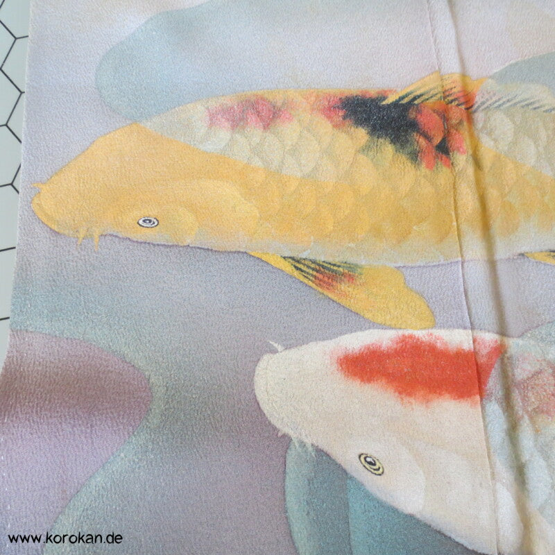 Koi Karpfenteich Vintage Tomesode Seiden Kimono