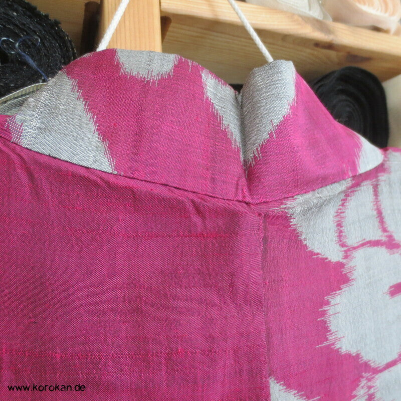 Wildseiden Meisen Sayagata Blüten Haori