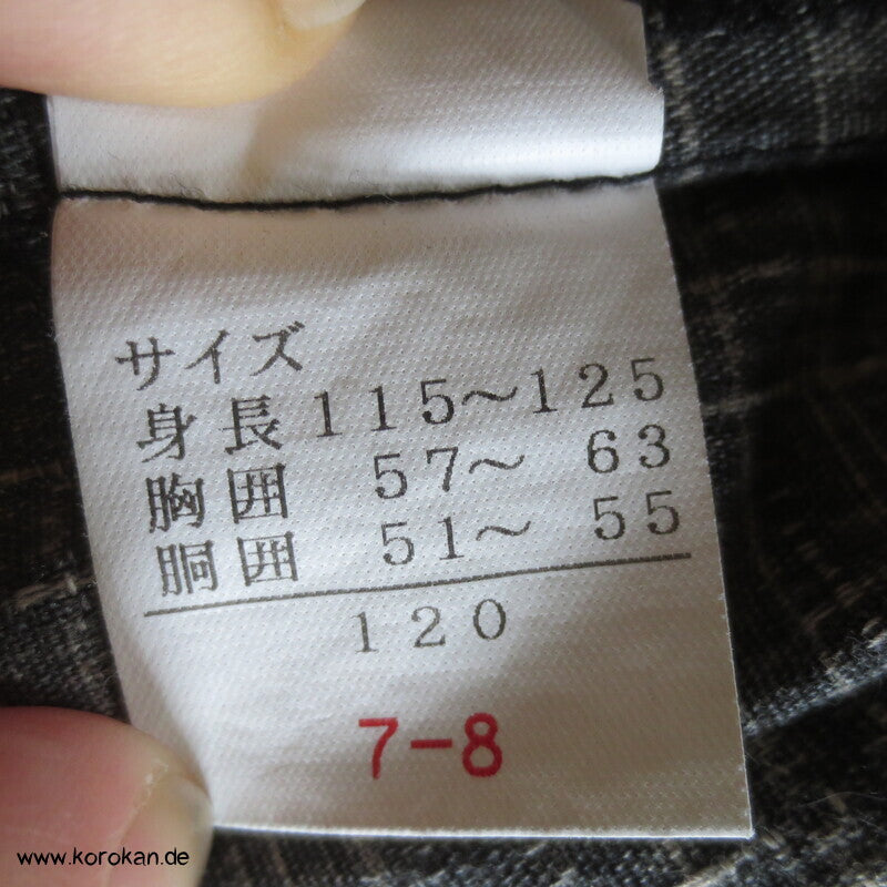 Jinbei Oberteil Jacke für Kinder, Drache grau mit Stickerei