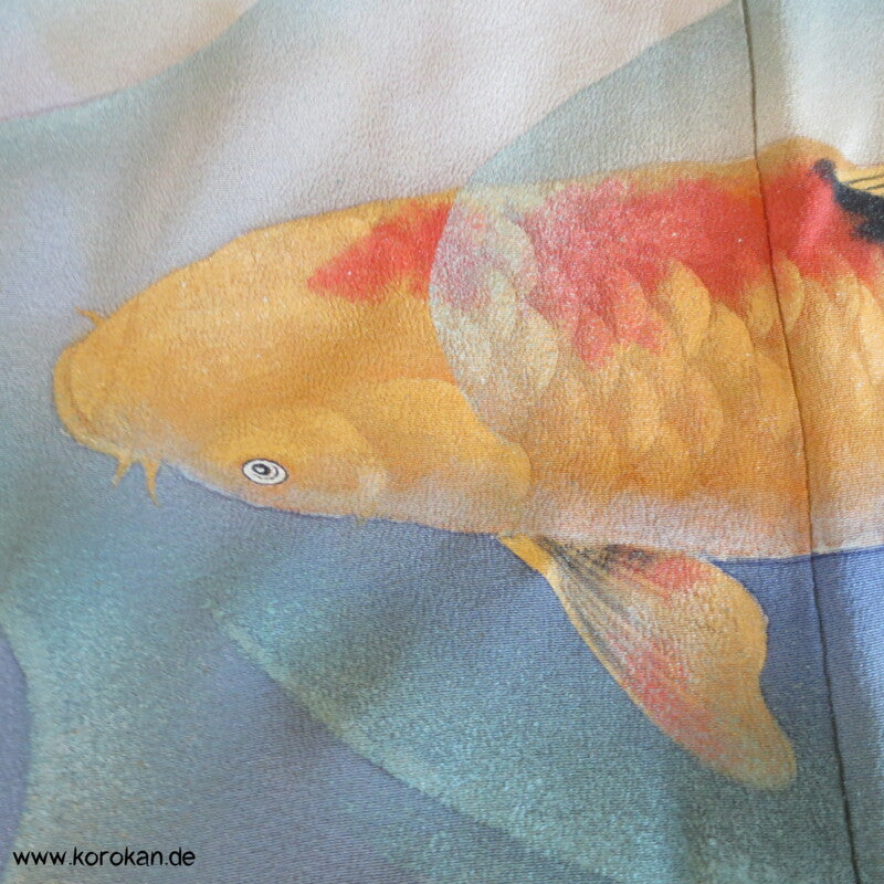 Koi Karpfenteich Vintage Tomesode Seiden Kimono